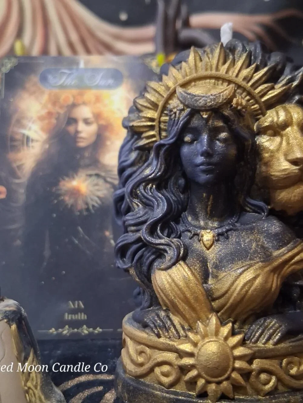 Sekhmet — Goddess of Ra Luxury Ritual Candle | Hand-Sculpted Lioness Warrior | D